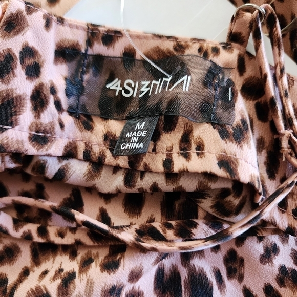 ESTHER PENN SPAGHETTI STRAP ANIMAL PRINT DRESS - Picture 5 of 7